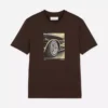 Kurzarm-T-Shirt mit Autoreifen-Motiv