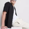 Kurzarmhemd mit Struktur