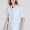 Kurzes, kastenförmiges Oxford-Shirt mit kurzen Ärmeln