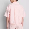 Kurzes, kastenförmiges Oxford-Shirt mit kurzen Ärmeln