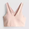 Kurzes Sport-Top mit V-Ausschnitt
