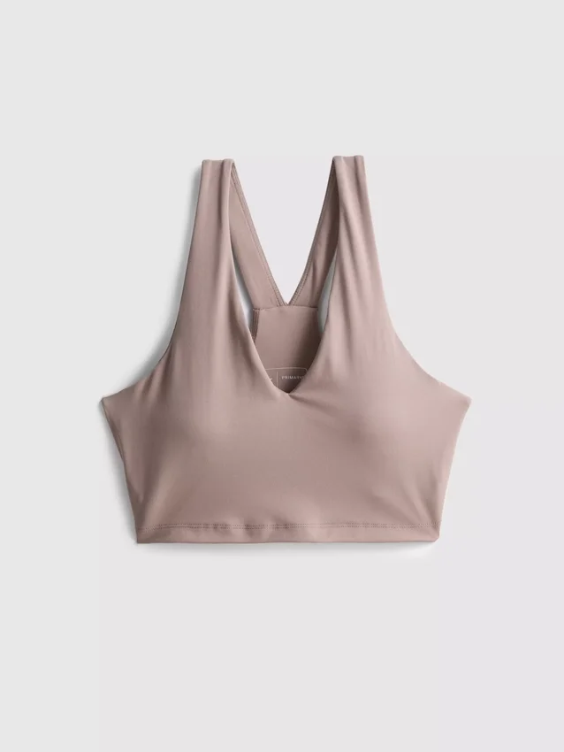 Kurzes Sport-Top mit V-Ausschnitt