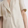 Kurzärmeliger Blazer aus Leinenmischung