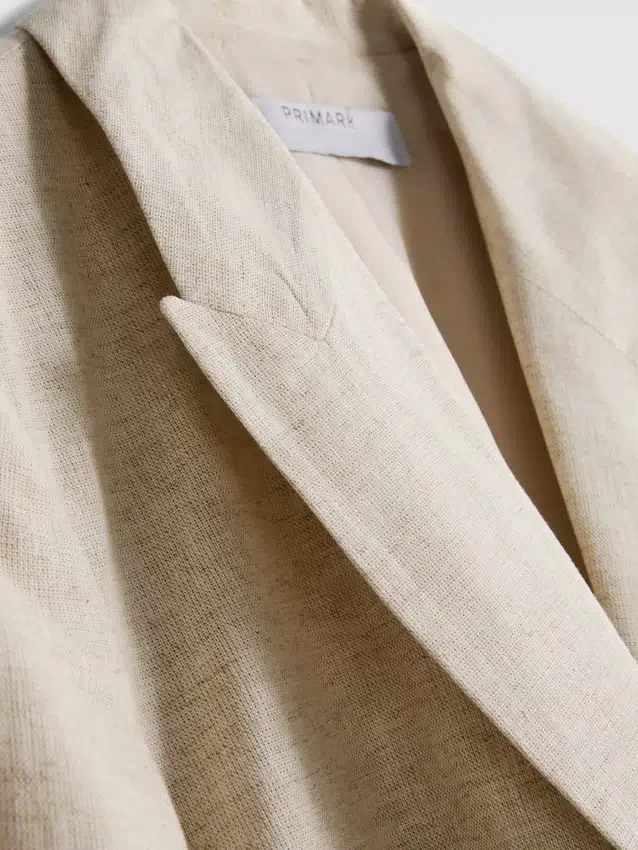 Kurzärmeliger Blazer aus Leinenmischung
