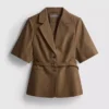 Kurzärmeliger Blazer mit Gürteldetail