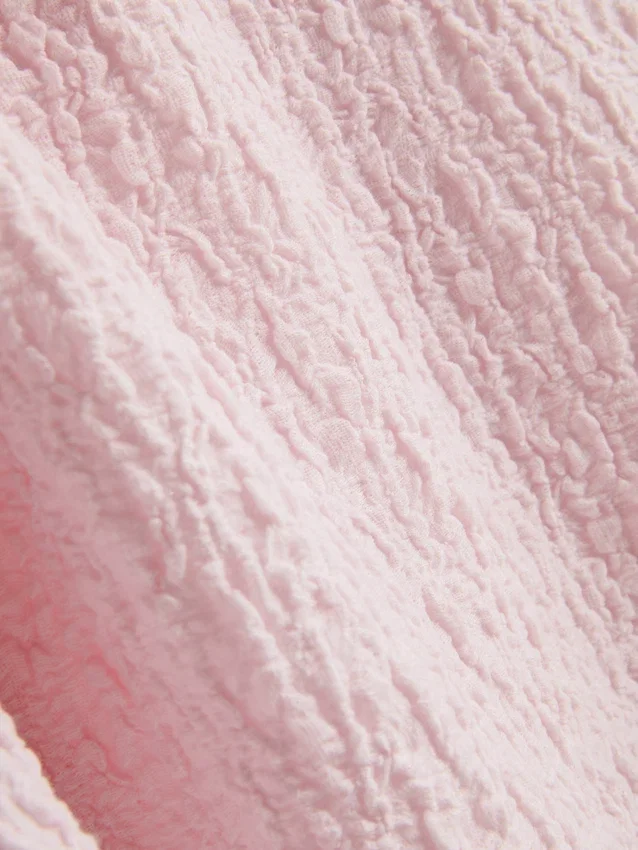 Kurzärmeliges Crinkle-Top