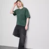Kurzärmeliges, gewaschenes T-Shirt
