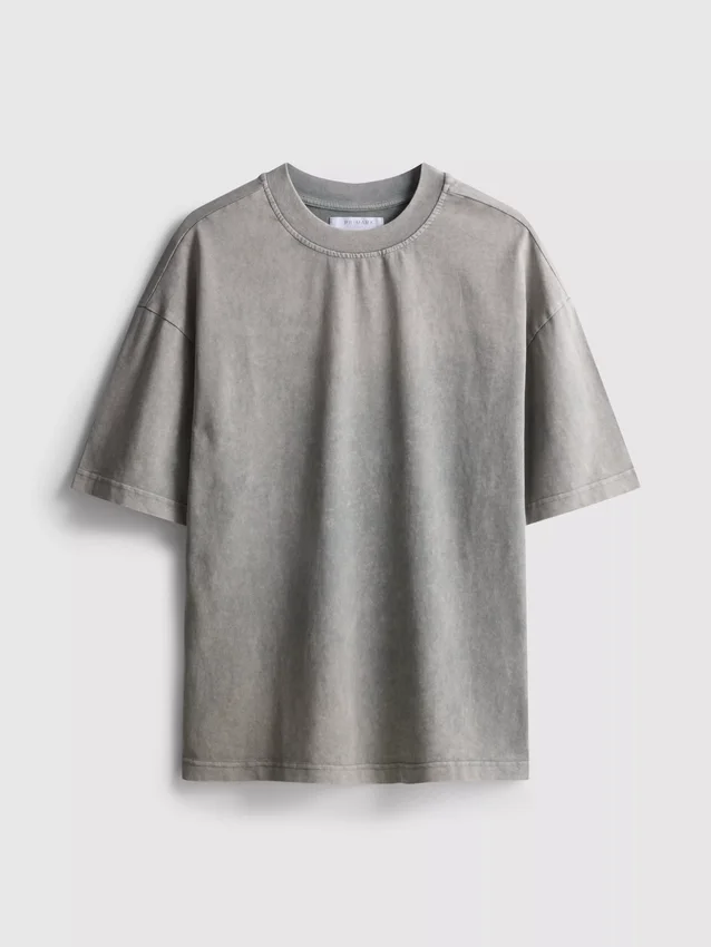 Kurzärmeliges, gewaschenes T-Shirt