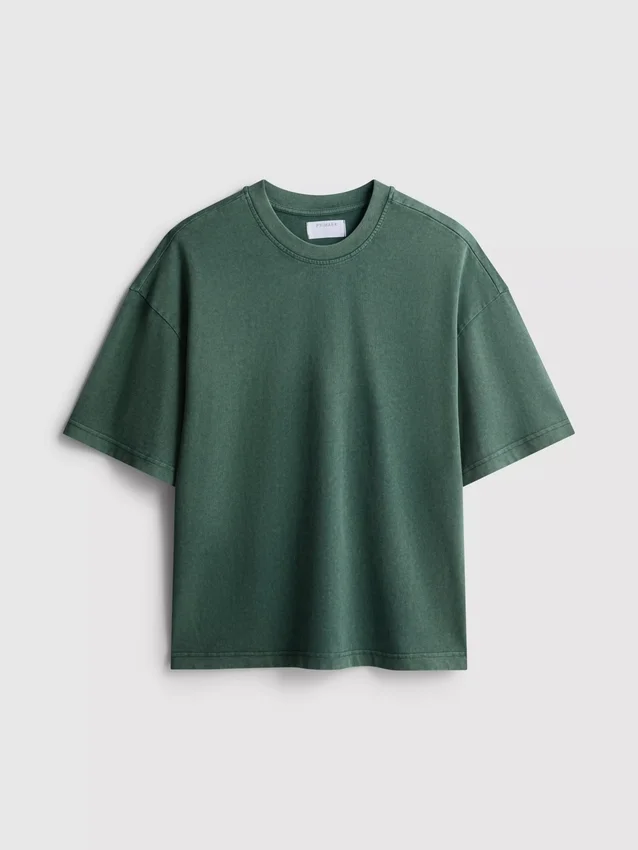 Kurzärmeliges, gewaschenes T-Shirt