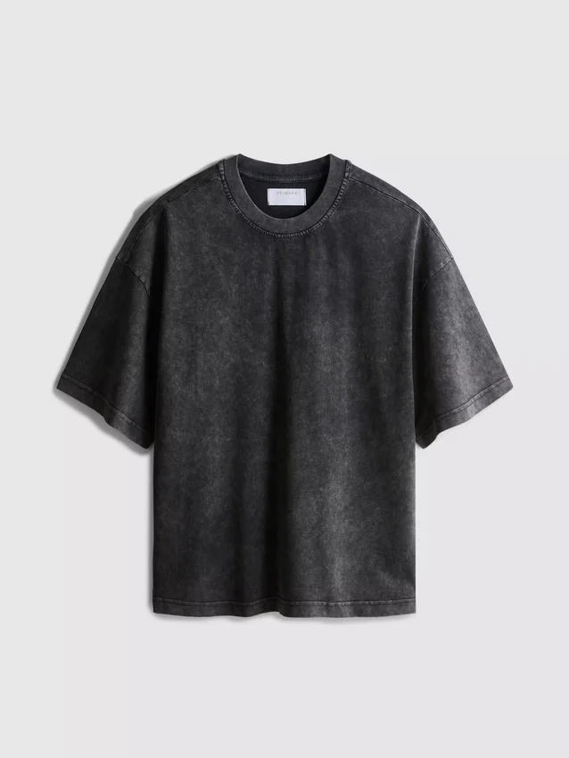 Kurzärmeliges, gewaschenes T-Shirt