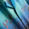 Kurzärmeliges Hemd mit Knöpfen und Flamingo-Print