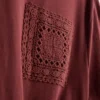 Kurzärmeliges Häkel-T-Shirt aus Baumwolle