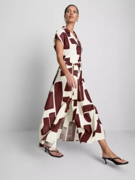 Kurzärmeliges Midi-Shirtkleid