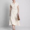Kurzärmeliges Midi-Shirtkleid