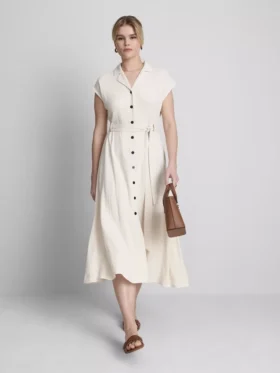 Kurzärmeliges Midi-Shirtkleid