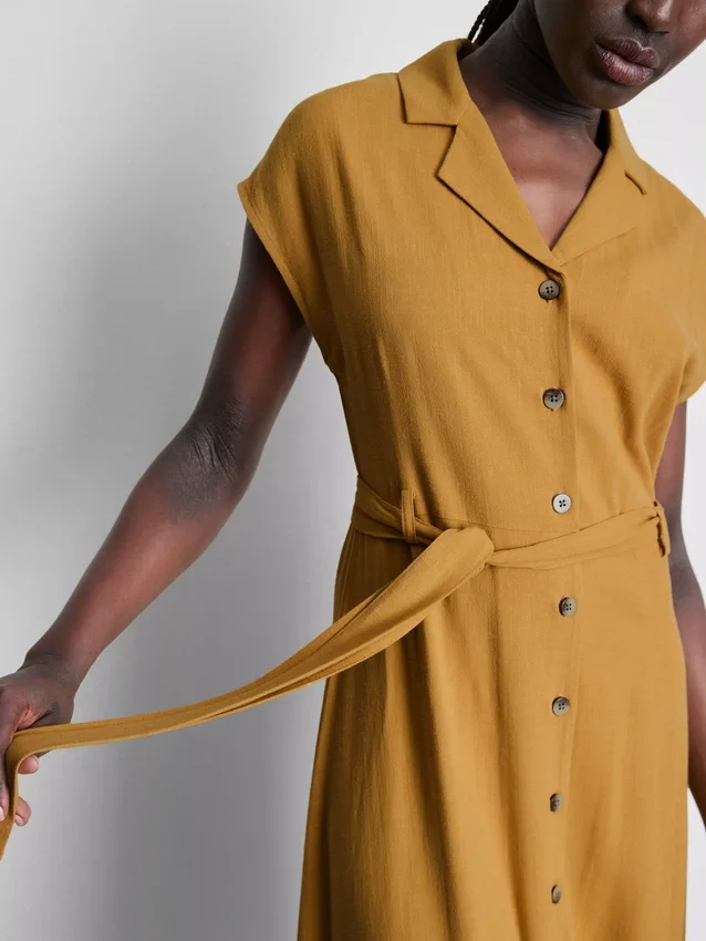 Kurzärmeliges Midi-Shirtkleid