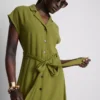 Kurzärmeliges Midi-Shirtkleid