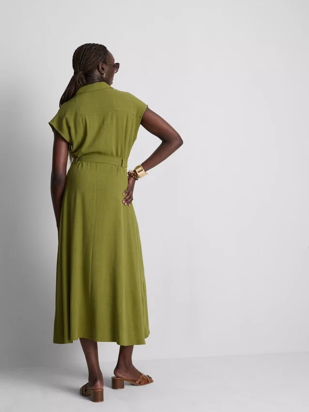 Kurzärmeliges Midi-Shirtkleid