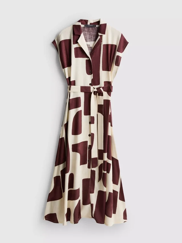 Kurzärmeliges Midi-Shirtkleid