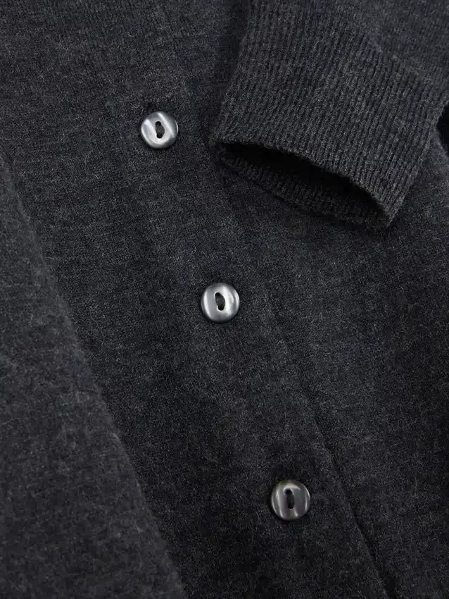 Langarm-Cardigan mit Rundhalsausschnitt