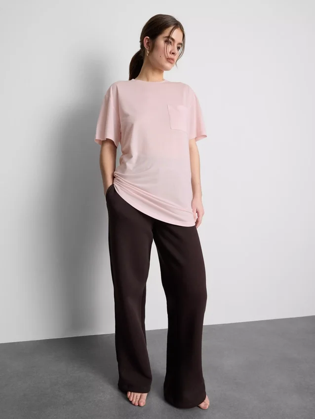 Langarm-T-Shirt mit Rundhalsausschnitt