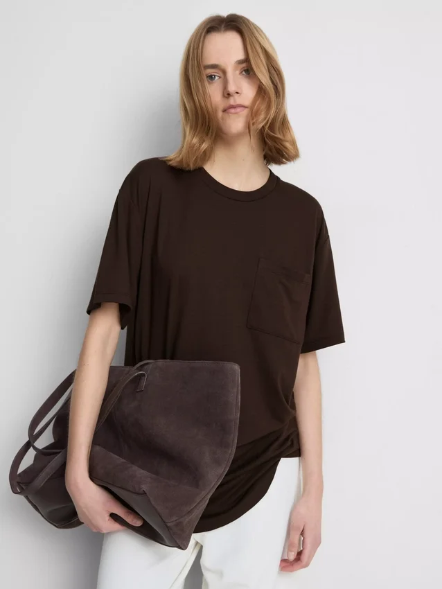 Langarm-T-Shirt mit Rundhalsausschnitt