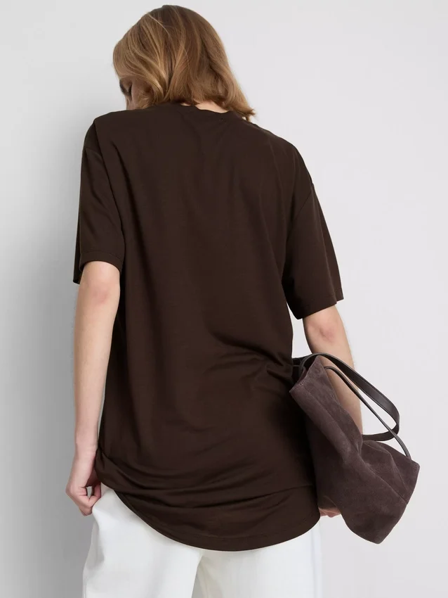 Langarm-T-Shirt mit Rundhalsausschnitt