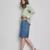 Lange Bermudashorts aus Baumwoll-Denim