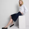 Lange Bermudashorts aus Baumwoll-Denim
