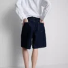 Lange Bermudashorts aus Baumwoll-Denim