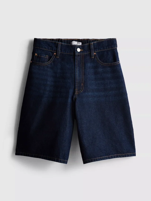 Lange Bermudashorts aus Baumwoll-Denim
