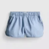 Lauffrack aus Baumwoll-Denim-Shorts