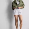 Lauffrack aus Baumwoll-Denim-Shorts