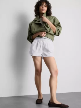 Lauffrack aus Baumwoll-Denim-Shorts