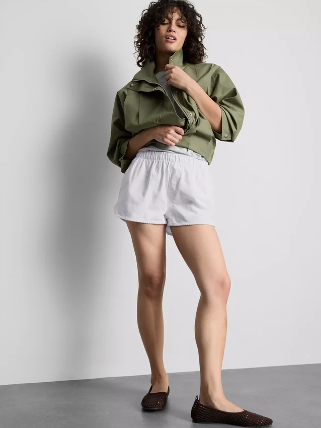 Lauffrack aus Baumwoll-Denim-Shorts