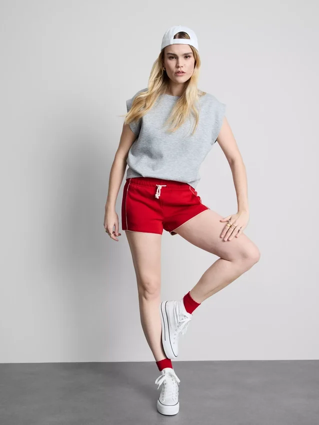 Laufshorts aus Jersey mit hohem Baumwollanteil