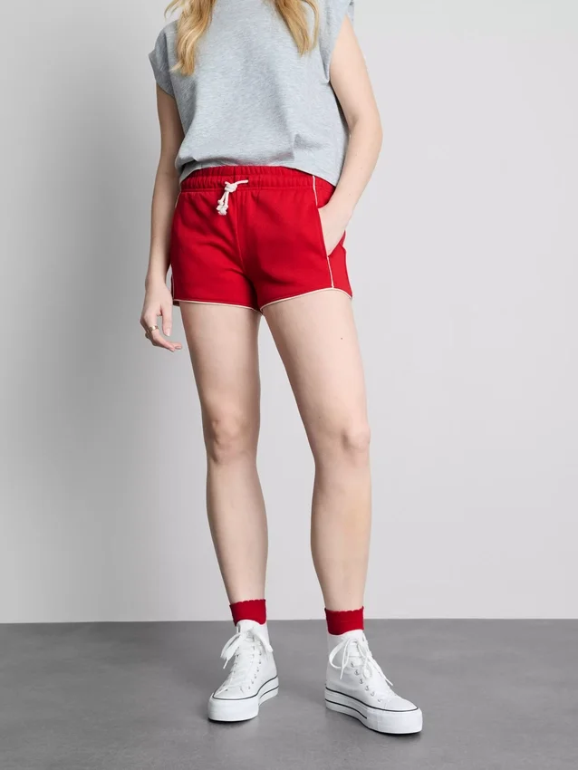 Laufshorts aus Jersey mit hohem Baumwollanteil