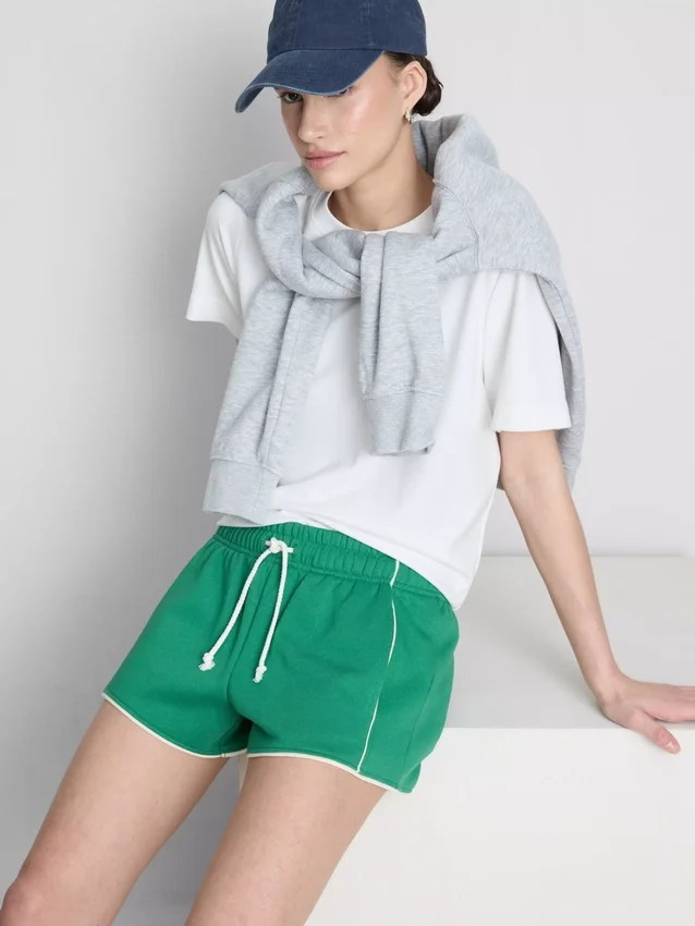 Laufshorts aus Jersey mit hohem Baumwollanteil