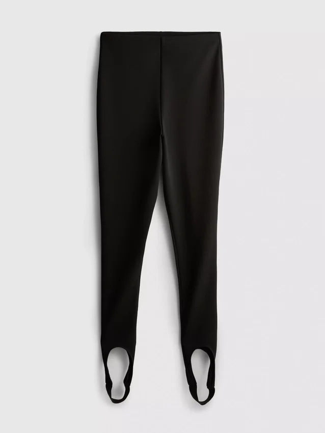 Leggings aus Krepp mit Steg