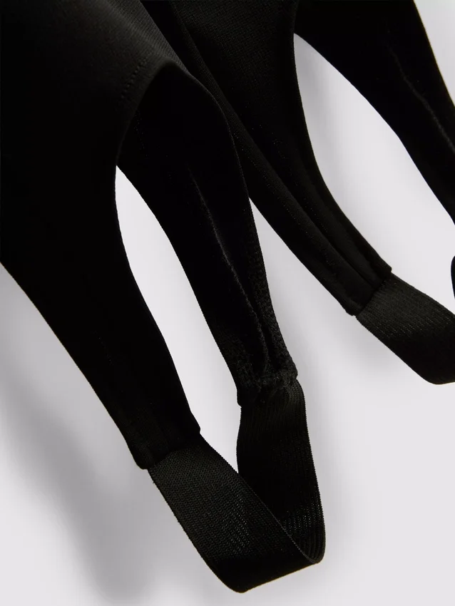 Leggings aus Krepp mit Steg