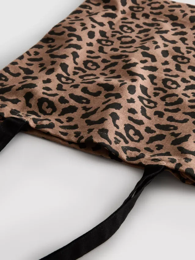Leopardenmuster-Canvas-Tragetasche