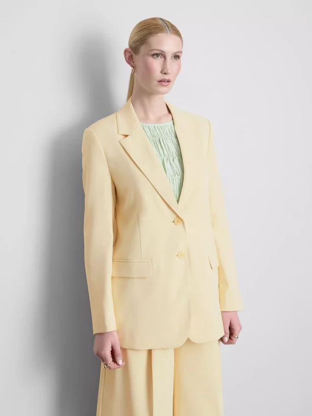 Lila Blazer mit einreihigem Knopfverschluss
