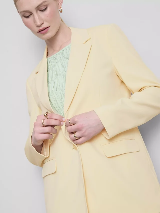 Lila Blazer mit einreihigem Knopfverschluss