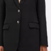 Lila Blazer mit einreihigem Knopfverschluss
