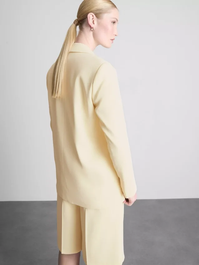 Lila Blazer mit einreihigem Knopfverschluss
