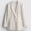 Lila Blazer mit einreihigem Knopfverschluss