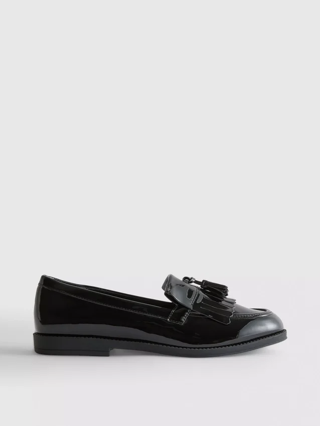 Loafer in weiter Passform aus Lackleder