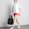 Locker sitzendes Active-T-Shirt aus Baumwolle mit Grafikprint