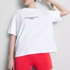 Locker sitzendes Active-T-Shirt aus Baumwolle mit Grafikprint