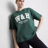 Locker sitzendes Active-T-Shirt aus Baumwolle mit Grafikprint